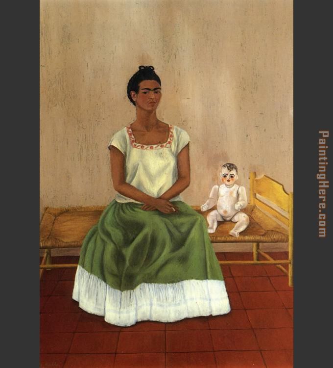 Me and My Doll painting - Frida Kahlo Me and My Doll art painting